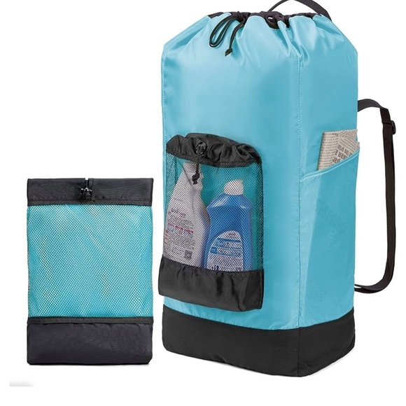 Kalidi Handbags - Kalidi Blue and Black Backpack for Laundry